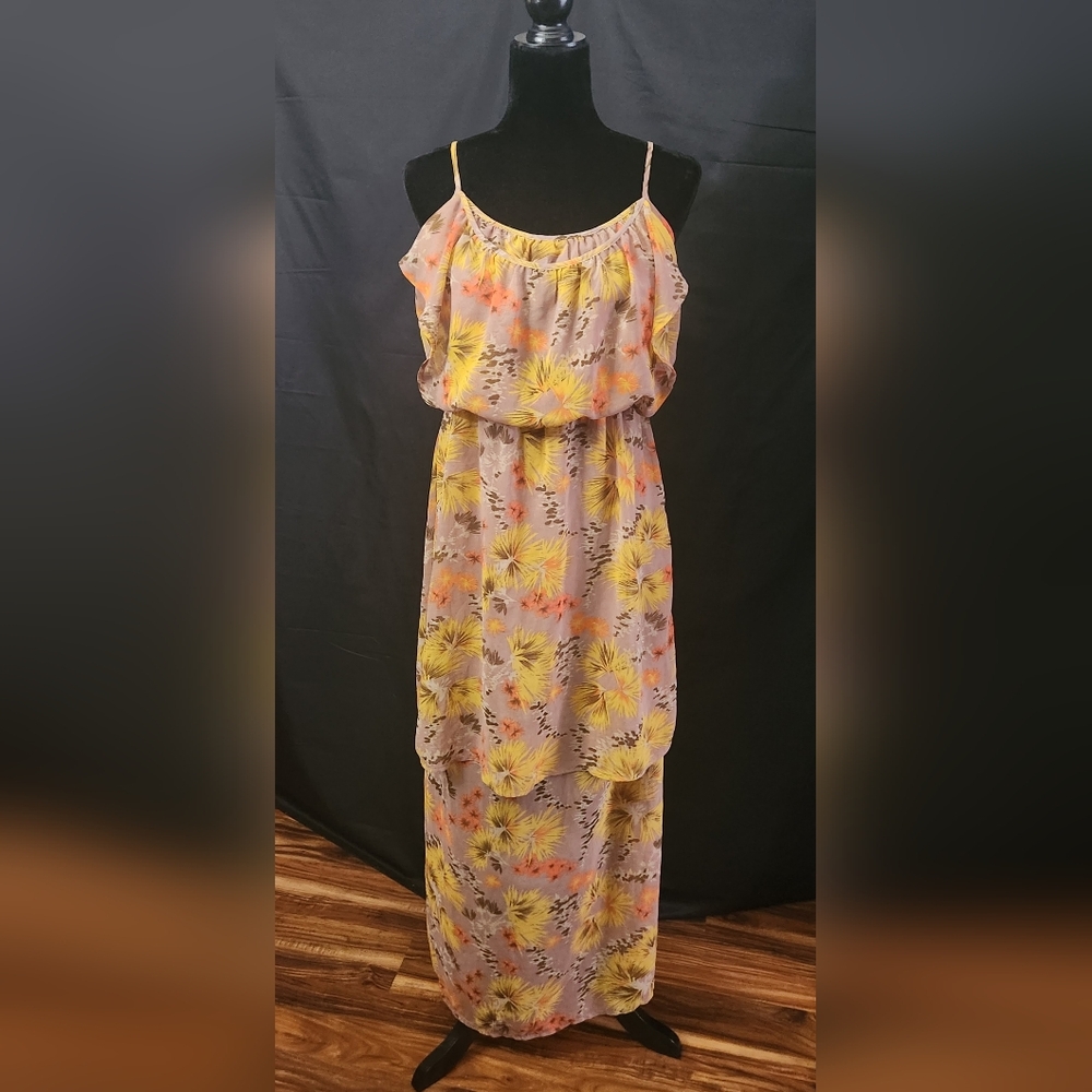 Love 21 Layered Floral Maxi Dress Size M